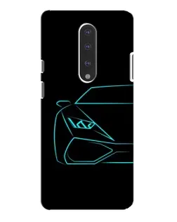 Чохол для OnePlus 7 Pro з картинкою «Блакитний силует Lamborghini»