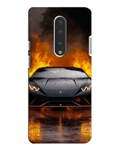 Чохол для OnePlus 7 Pro з картинкою «Lamborghini у вогні»