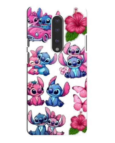 Чехол для OnePlus 7 Pro с картинкой «Стикеры Stitch и Angel»