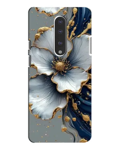 Чохол для OnePlus 7 Pro з картинкою «Біла квітка та золотий флюїд» Чохол для OnePlus 7 Pro з картинкою «Біла квітка та золотий флюїд»
