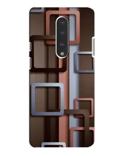 Чохол для OnePlus 7 Pro з картинкою «Коричневі об'ємні квадрати»