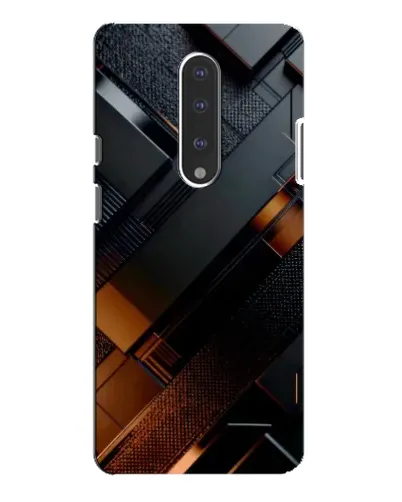 Чохол для OnePlus 7 Pro з картинкою «Чорні геометричні блоки»