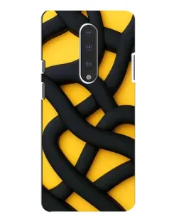 Чохол для OnePlus 7 Pro з картинкою «Чорне жовте переплетення»