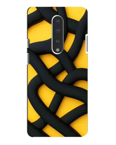 Чохол для OnePlus 7 Pro з картинкою «Чорне жовте переплетення»