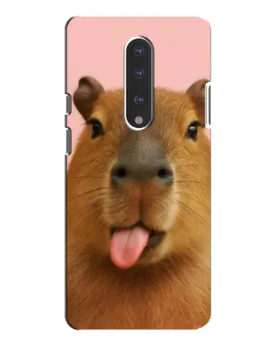 Чехол для OnePlus 7 Pro с картинкой «Капибара с языком»
