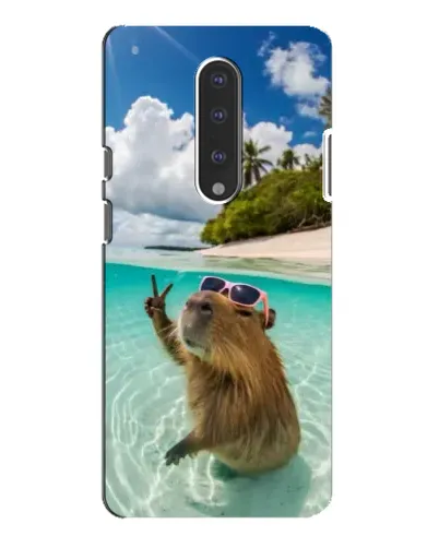 Чехол для OnePlus 7 Pro с картинкой «Капибара на море»