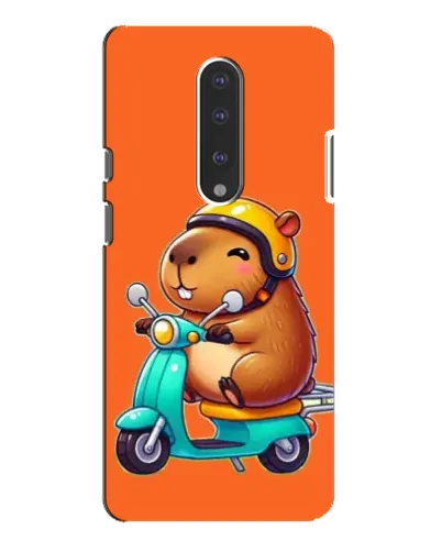 Чехол для OnePlus 7 Pro с картинкой «Капибара на скутере»