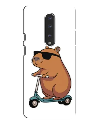 Чехол для OnePlus 7 Pro с картинкой «Капибара на самокате»