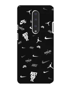 Чехол для OnePlus 7 с картинкой «Nike Black Pattern»