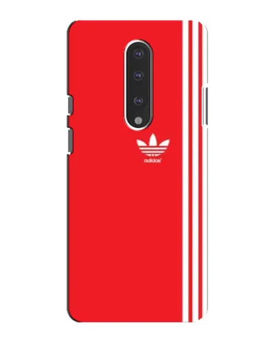 Чехол для OnePlus 7 с картинкой «Красный минимализм Adidas»