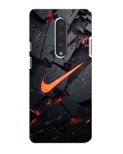 Чехол для OnePlus 7 с картинкой «Nike — эффект разломов»