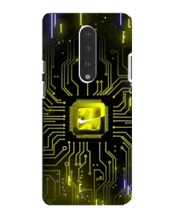 Чехол для OnePlus 7 с картинкой «Nike — золотая искра»