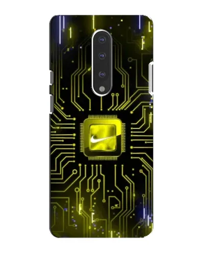 Чехол для OnePlus 7 с картинкой «Nike — золотая искра»