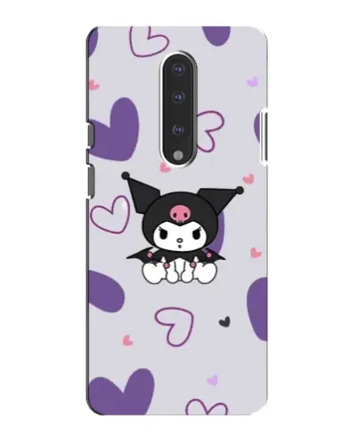 Чехол для OnePlus 7 с картинкой «Kuromi и лавандовые сердца»