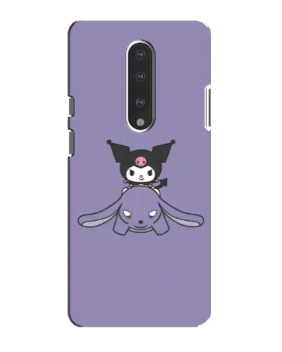 Чехол для OnePlus 7 с картинкой «Kuromi на лиловом фоне»