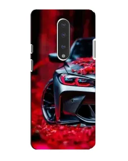 Чехол для OnePlus 7 с картинкой «Спортивная BMW и цветы»