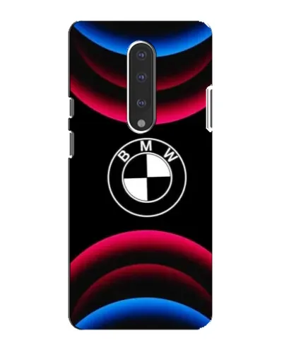 Чехол для OnePlus 7 с картинкой «Логотип BMW и неоновые дуги»