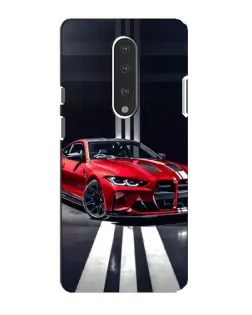 Чехол для OnePlus 7 с картинкой «Красная BMW на дороге»