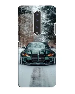 Чехол для OnePlus 7 с картинкой «BMW в зимнем лесу»