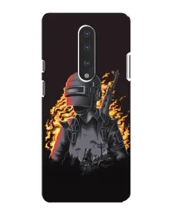 Чехол для OnePlus 7 с картинкой «PUBG — огненный силуэт»