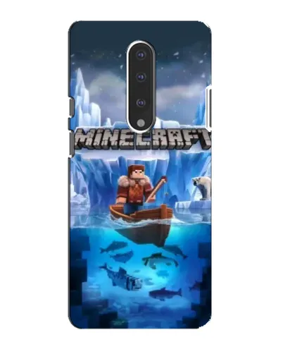 Чехол для OnePlus 7 с картинкой «Minecraft ледяной мир»