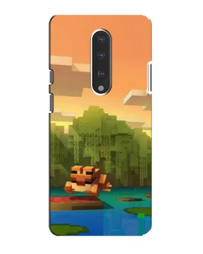 Чехол для OnePlus 7 с картинкой «Майнкрафт закат солнца»