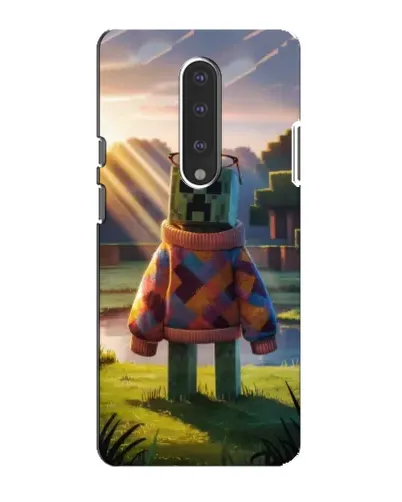 Чехол для OnePlus 7 с картинкой «Крипер в свитере»