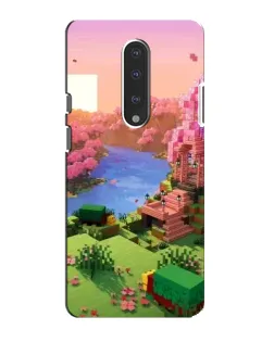 Чехол для OnePlus 7 с картинкой «Розовое дерево Minecraft»