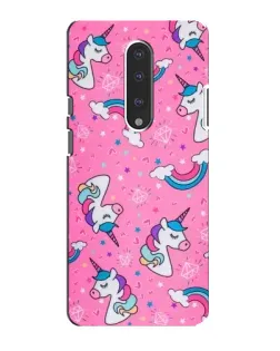 Чехол для OnePlus 7 с картинкой «Unicorn паттерн розовый»