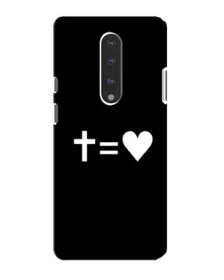 Чехол для OnePlus 7 с картинкой «Крест и Сердце»