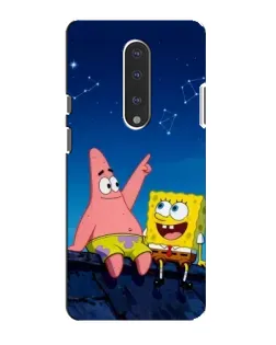 Чехол для OnePlus 7 с картинкой «Губка Боб и Патрик ночью»