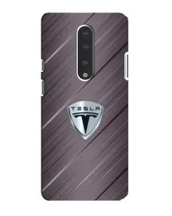 Чехол для OnePlus 7 с картинкой «Металлическая текстура Tesla»