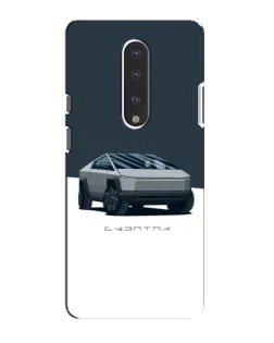 Чехол для OnePlus 7 с картинкой «Серебристый Cybertruck Tesla»