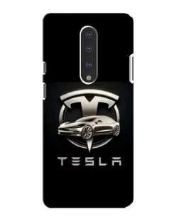 Чехол для OnePlus 7 с картинкой «Tesla — серебристое авто»