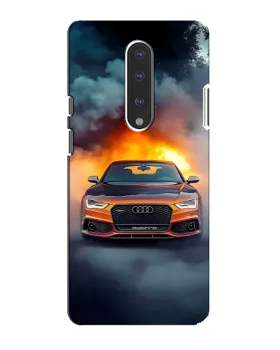 Чохол для OnePlus 7 з картинкою «Audi у вогняному диму»