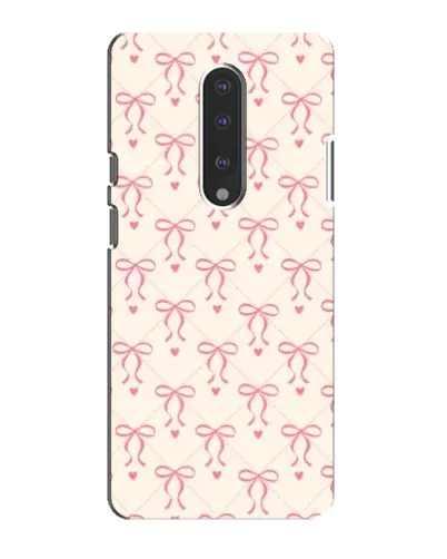 Чехол для OnePlus 7 с картинкой «Розовые бантики Coquette»