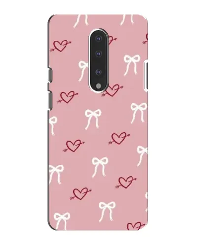 Чехол для OnePlus 7 с картинкой «Сердца и банты»