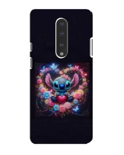 Чехол для OnePlus 7 с картинкой «Stitch в цветах»