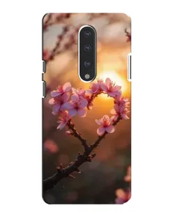 Чехол для OnePlus 7 с картинкой «Розовый цвет сердце на фоне заката» Чехол для OnePlus 7 с картинкой «Розовый цвет сердце на фоне заката»