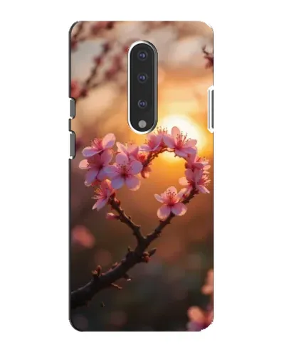 Чехол для OnePlus 7 с картинкой «Розовый цвет сердце на фоне заката» Чехол для OnePlus 7 с картинкой «Розовый цвет сердце на фоне заката»