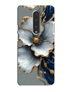 Чехол для OnePlus 7 с картинкой «Белый цветок и золотой флюид» Чехол для OnePlus 7 с картинкой «Белый цветок и золотой флюид»