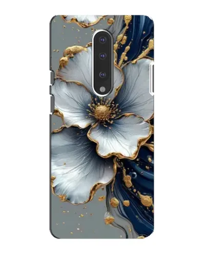 Чехол для OnePlus 7 с картинкой «Белый цветок и золотой флюид» Чехол для OnePlus 7 с картинкой «Белый цветок и золотой флюид»