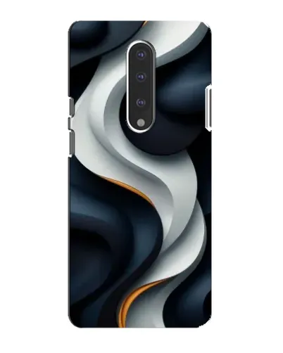Чехол для OnePlus 7 с картинкой «Объемные черно-белые ленты» Чехол для OnePlus 7 с картинкой «Объемные черно-белые ленты»