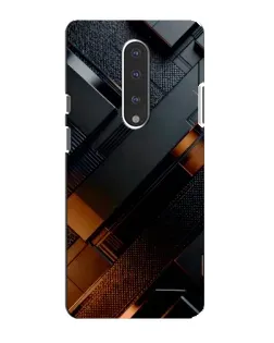 Чехол для OnePlus 7 с картинкой «Черные геометрические блоки»