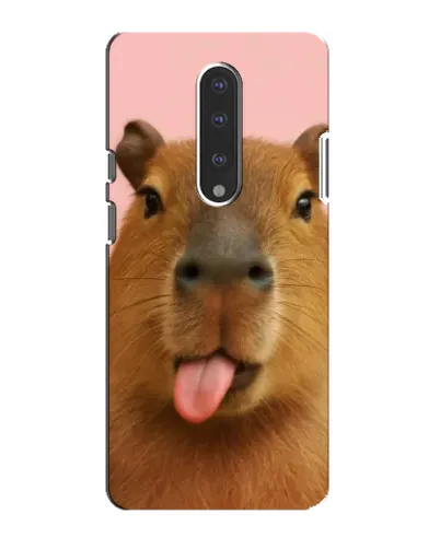 Чехол для OnePlus 7 с картинкой «Капибара с языком»