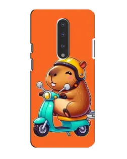 Чехол для OnePlus 7 с картинкой «Капибара на скутере»