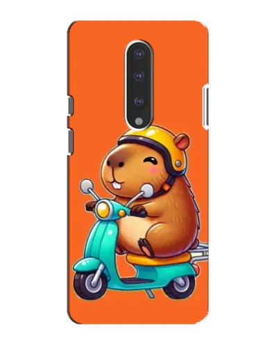 Чехол для OnePlus 7 с картинкой «Капибара на скутере»