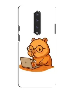 Чехол для OnePlus 7 с картинкой «Капибара с ноутбуком»