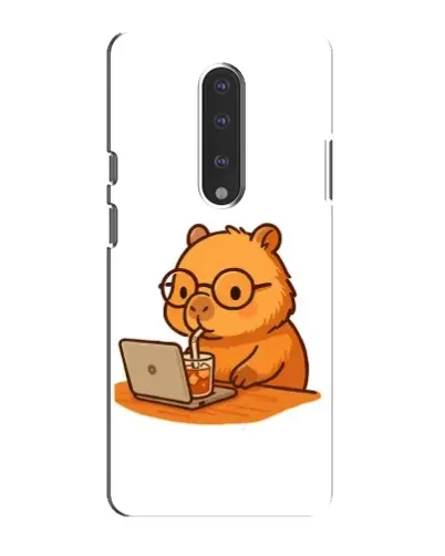 Чехол для OnePlus 7 с картинкой «Капибара с ноутбуком»