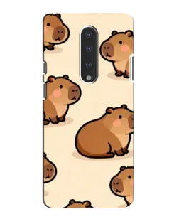 Чехол для OnePlus 7 с картинкой «Паттерн милых капибар»
